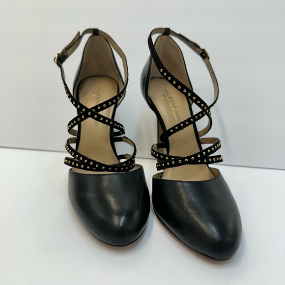 Julianne Hough for SoleSociety Black Strappy Heels with Gold Accents - Picture 7 of 7